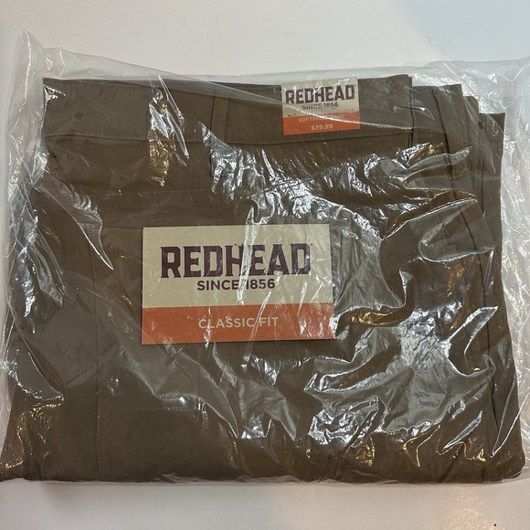 NWT Red Head Brand Co Cargo  Soft Shell Pants Mens 40x32 Brown Classic Fit Nib - Picture 1 of 5